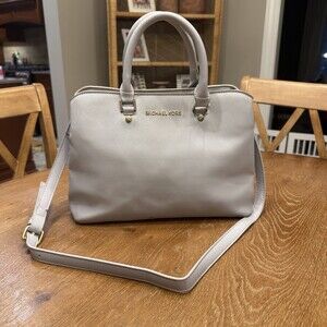 Michael Kors Light Blue Saffiano Leather Satchel
